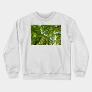 Green trees roof background Crewneck Sweatshirt